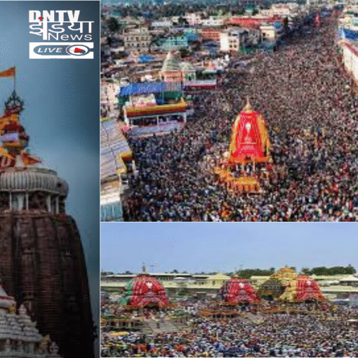 पुरी रथ यात्रा 2025: भगवान जगन्नाथ मंदिर, रथों की भव्य शोभायात्रा और श्रद्धालुओं की भीड़”